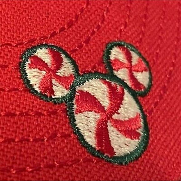 NWT Disney Mickey Mouse Gingerbread Man Ears Adjustable Red Hat Adults - Picture 5 of 5